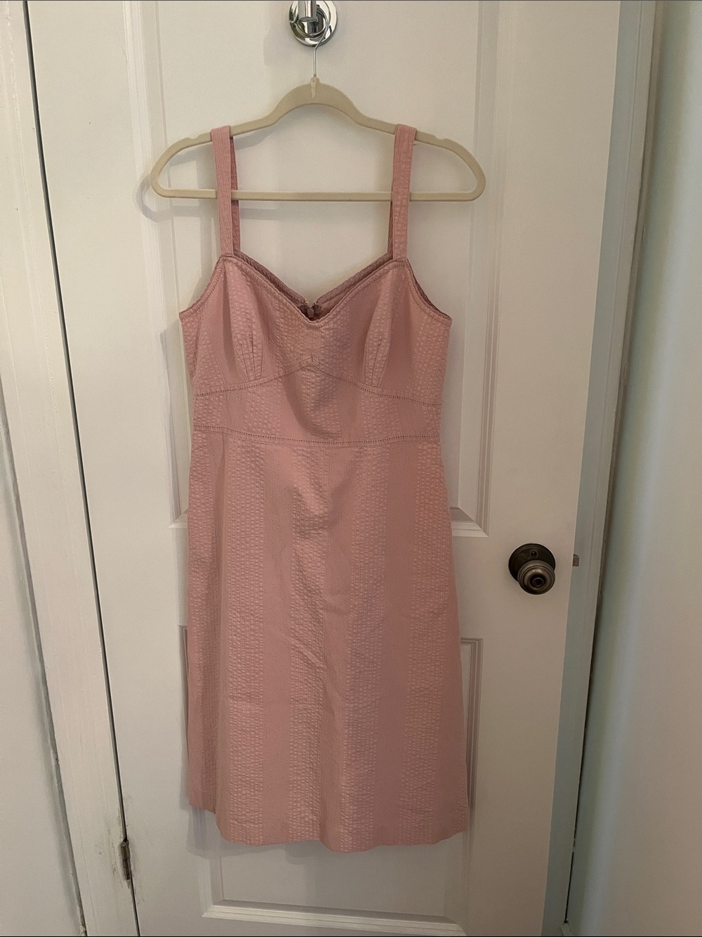 J. Crew Dusty Pink Textured Slip Dress size 10 Large